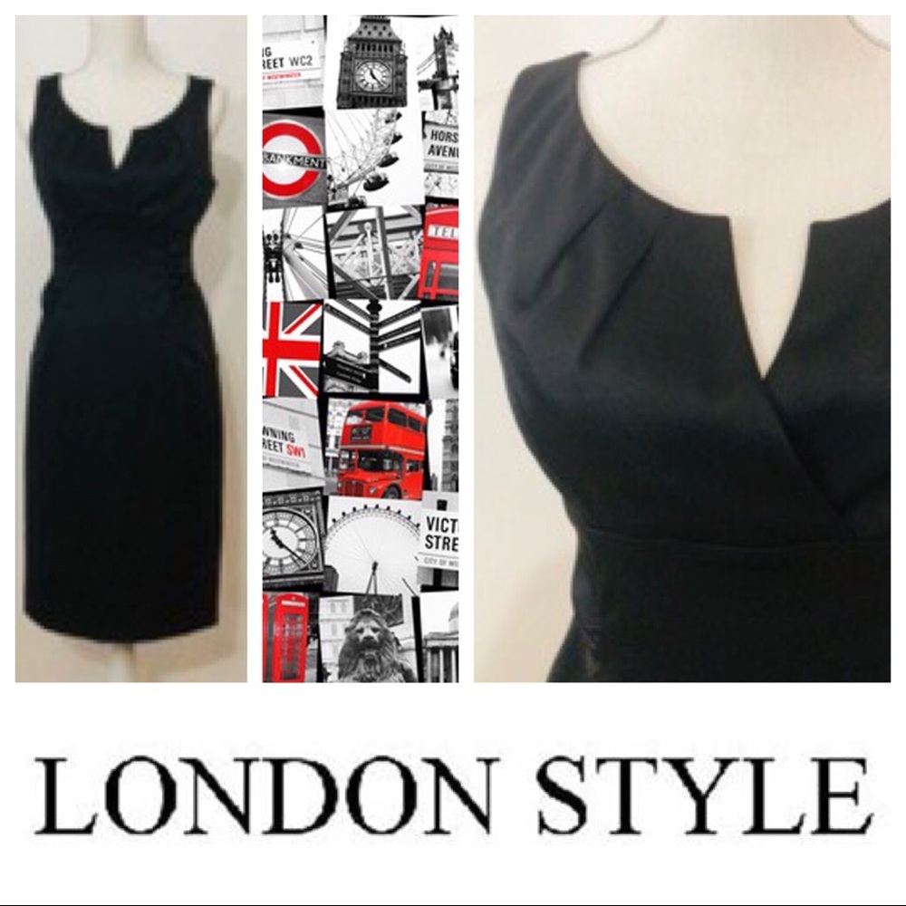 Size 6 Little Black Dress Satin LONDON  STYLE LBD